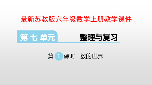 苏教版六年级数学上册课件第7单元整理与复习