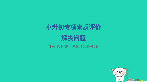 2024六年级数学下册专项素质评价解决问题习题课件北师大版