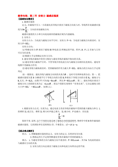 安培力 磁感应强度