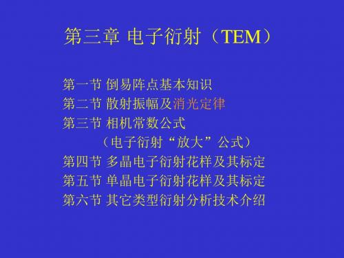 电子显微分析第三章 电子衍射(TEM)