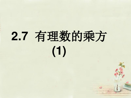 江苏省盐城市亭湖新区实验学校七年级数学上册 2.7 有理数的乘方课件1 (新版)苏科版