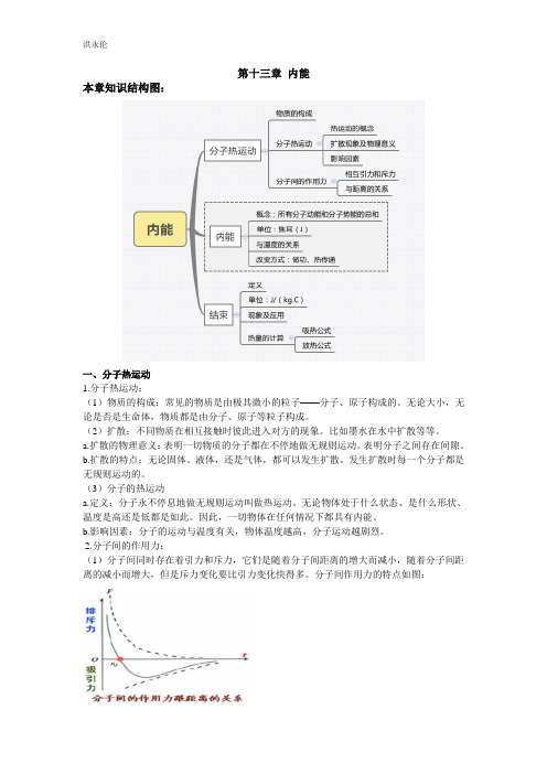 九年级上册物理各章节知识点总结