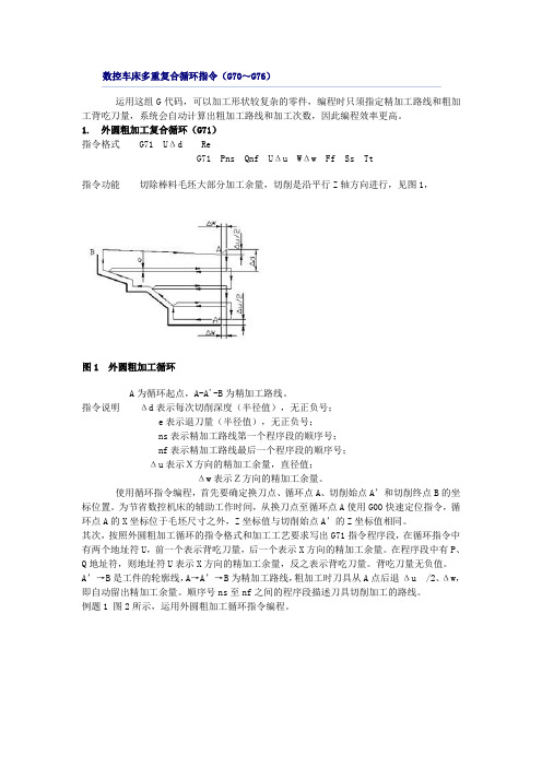 数控车床多重复合循环指令