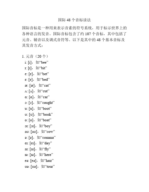 国际48个音标读法