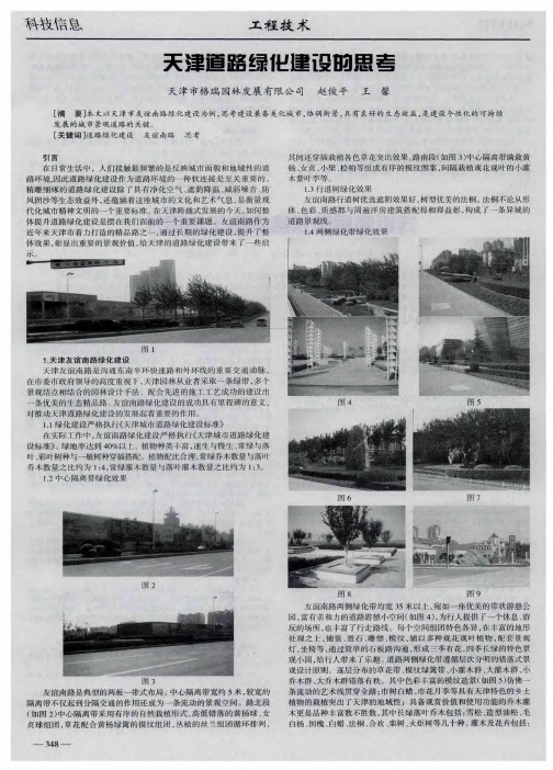 天津道路绿化建设的思考