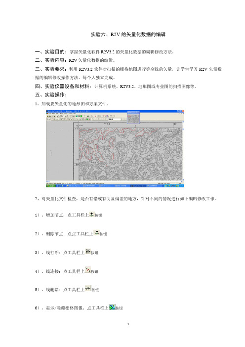 实验 R2V的矢量化数据的编辑