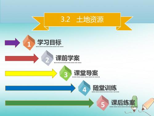 八年级地理上册3.2土地资源习题课件(新版)新人教版