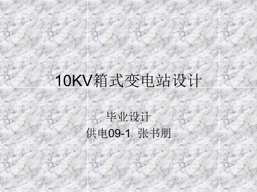 10KV箱式变电站设计