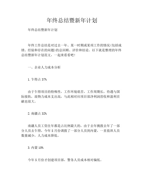 年终总结暨新年计划