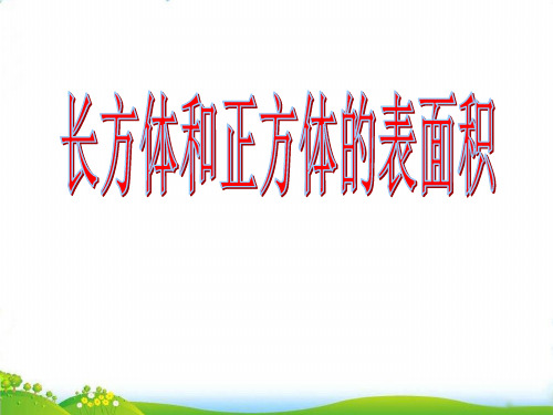 五年级下册数学PPT-《长方体和正方体的表面积》人教新课标(17张)-精品课件