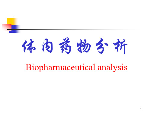 体内药物分析精品PPT课件