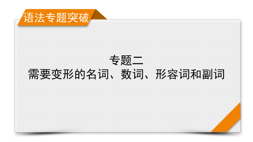 高中高考衡中学案一轮总复习英语专题2 需要变形的名词、数词、形容词和副词