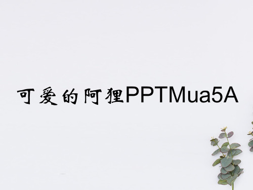 可爱的阿狸PPTMua5A