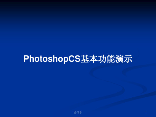 PhotoshopCS基本功能演示PPT教案