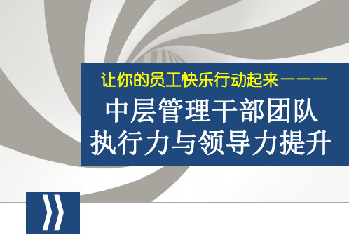 华为中层管理团队执行力与领导力提升培训课件(经典收藏)