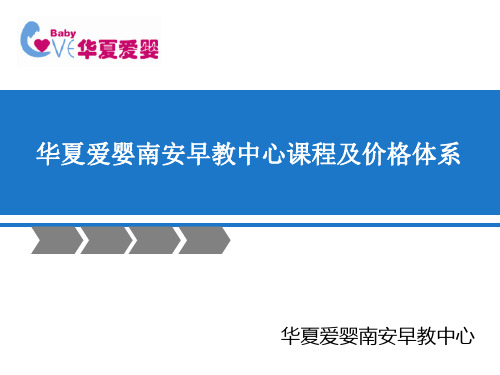 华夏爱婴南安早教中心课程及价格体系