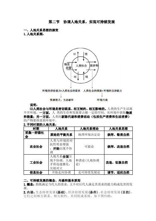 第二节协调人地关系,实现可持续发展