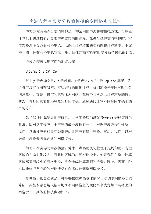 声波方程有限差分数值模拟的变网格步长算法