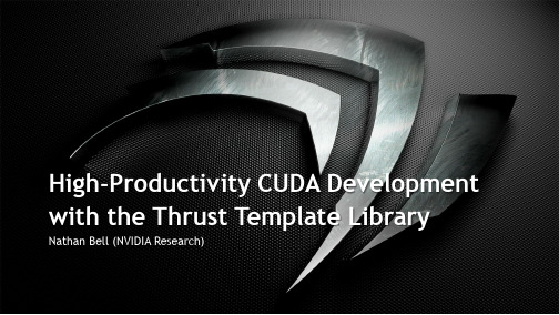 NVIDIA Thrust Template Library  High-Productivity 