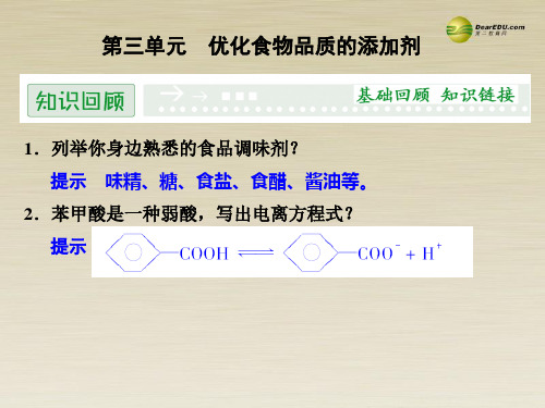【创新设计】高中化学 2.3 优化食物品质的添加剂课件 苏教版选修1