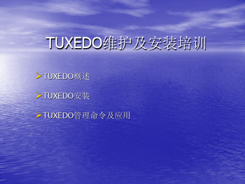 网络管理培训系列-TUXEDO_TOMCAT安装维护培训胶片