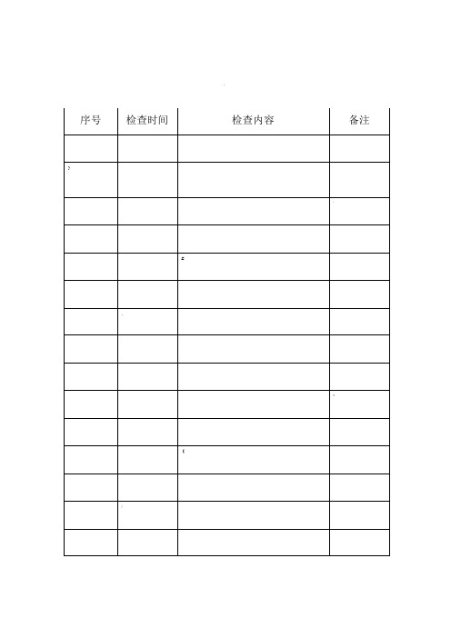 新版监理安全表格、台账