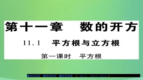 2018年秋八年级数学上册第十一章数的开方11.1平方根与