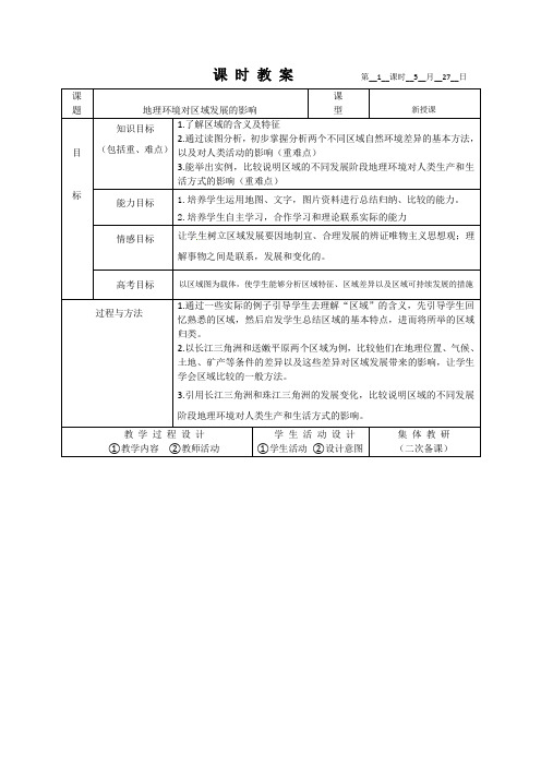 地理环境对区域发展的影响第二课时