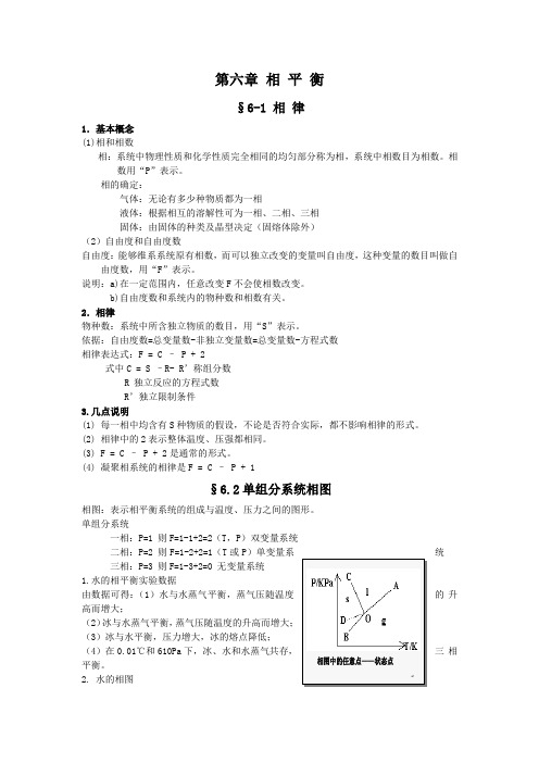 物理化学 第六章 相 平 衡 课件