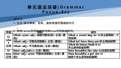 单元语法突破(Grammar Focus-4c)