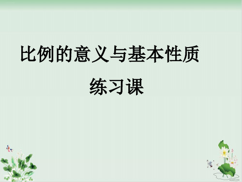 六年级下数学比例的意义与基本性质练习人教新课标PPT课件