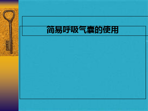 简易呼吸气囊使用ppt课件(共33张PPT)