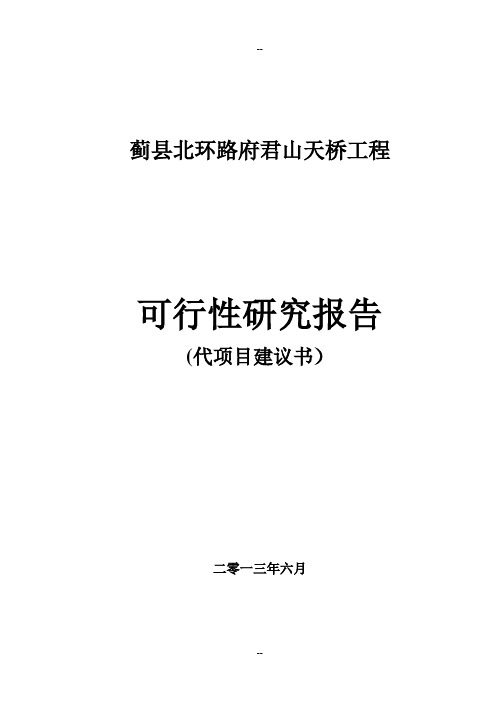 府君山天桥工程可行性研究报告