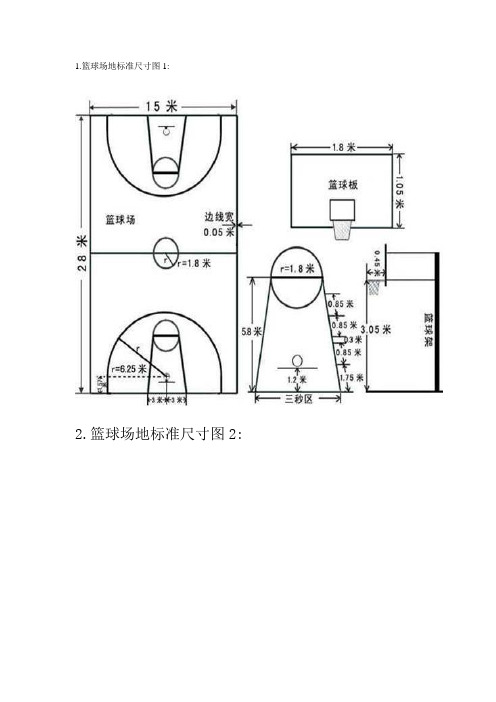 (完整版)篮球场地标准尺寸