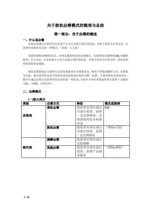 关于股权众筹模式的梳理与总结(附白酒实操案例)