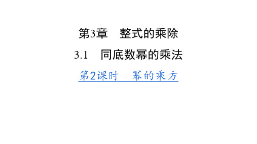 浙教版数学七年级下册课件3.1同底数幂的乘法(2)