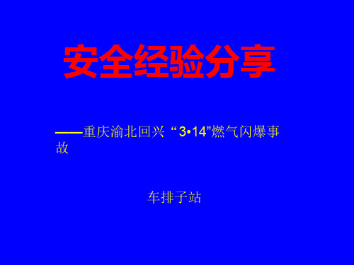 管道天然气泄漏事故案例分析 ppt课件