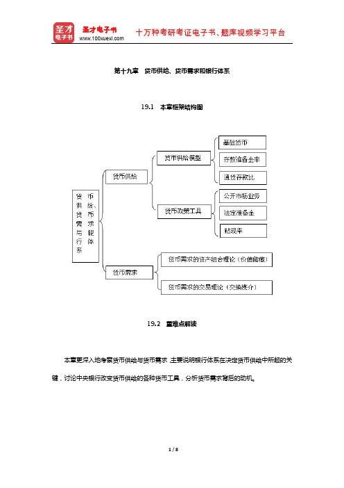 曼昆《宏观经济学》教材精讲(货币供给、货币需求和银行体系)【圣才出品】