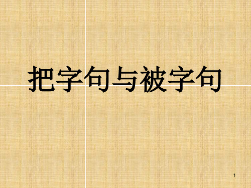 小学语文把字句和被字句ppt课件