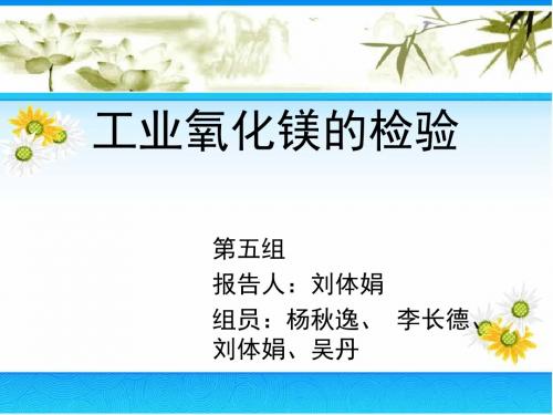 工业氧化镁的检验页PPT文档