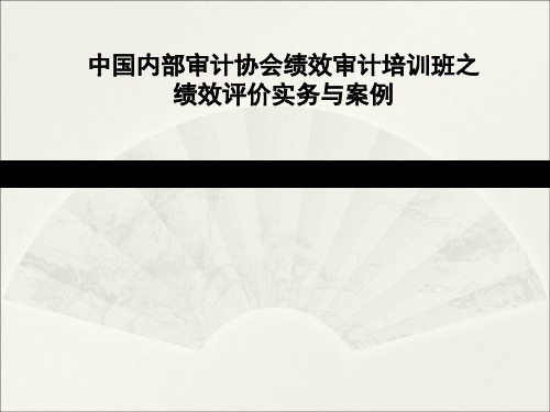 绩效审计实务与案例分析