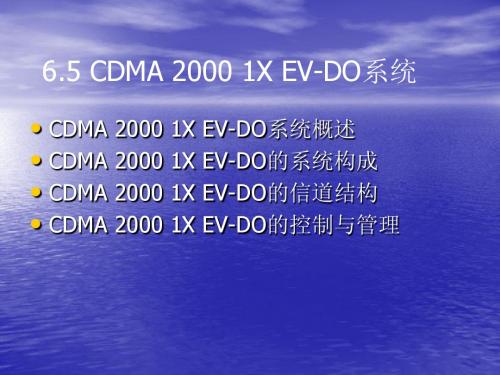 6.5 CDMA 2000 1x EV-DO系统