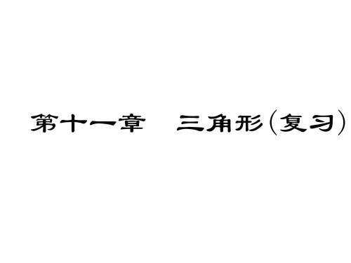 第十一章 三角形复习课件  2024—2025学年人教版数学八年级上册