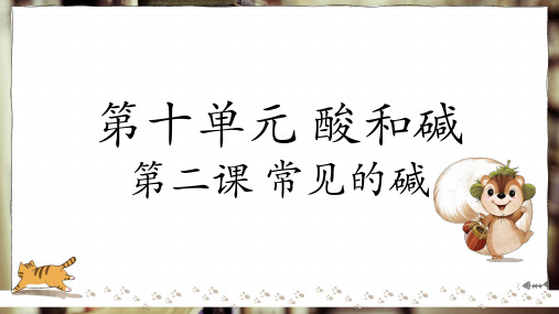 初中九年级化学下册——常见的碱PPT教学课件