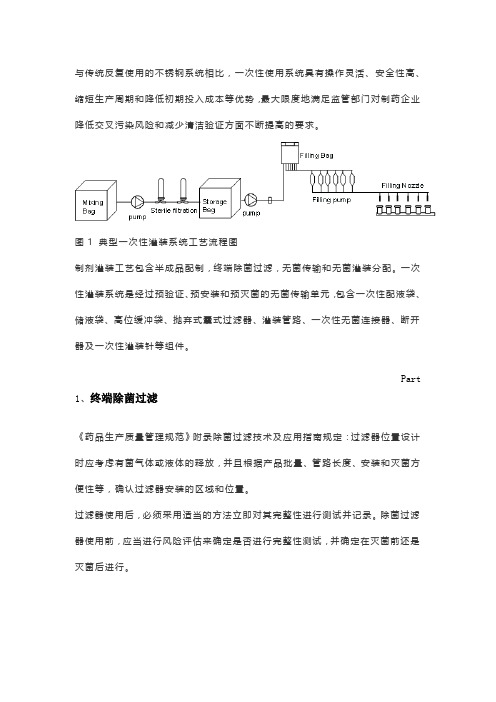 一次性使用技术在无菌灌装工艺中的应用