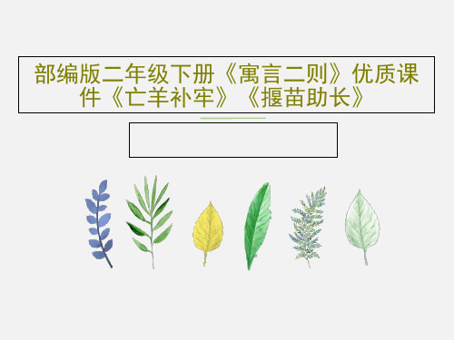 部编版二年级下册《寓言二则》优质课件《亡羊补牢》《揠苗助长》PPT文档共46页
