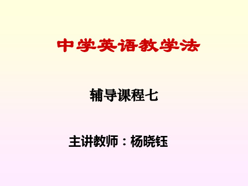 中学英语教学法7