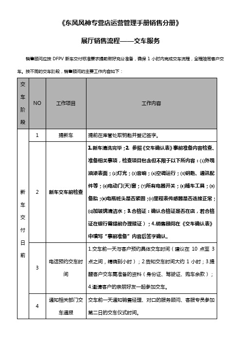 交车服务流程