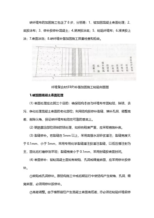 碳纤维布加固施工工序及工艺