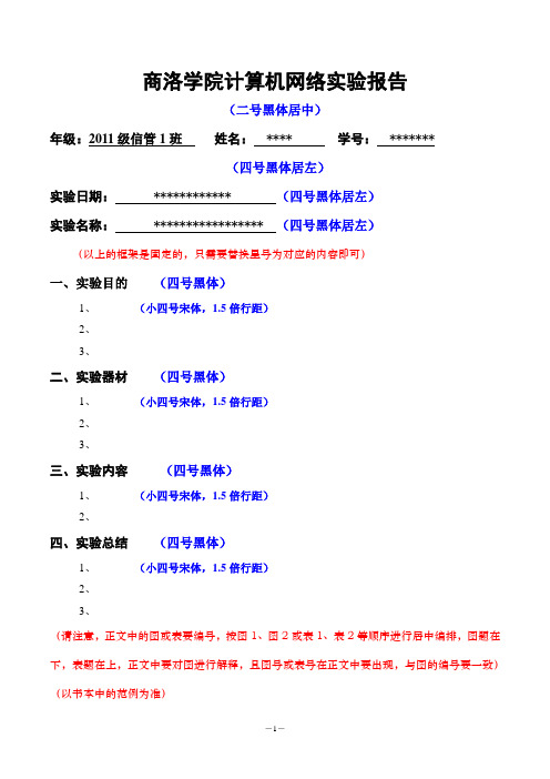 实验报告模版